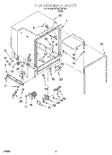 TUB ASSEMBLY Diagram and Parts List for DP920QWDB6  Whirlpool Dishwasher