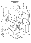 CHASSIS PARTS Diagram and Parts List for SF302BSKW1  Whirlpool Range