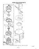 PUMP AND MOTOR Diagram and Parts List for WU3006V0  Roper Dishwasher