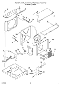 AIR FLOW AND CONTROL Diagram and Parts List for ACE184XJ0  Whirlpool Air Conditioner