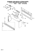 CABINET AND INSTALLATION PARTS Diagram and Parts List for YMH7155XMQ0  Whirlpool Microwave