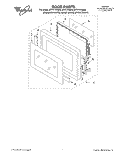 DOOR Diagram and Parts List for MT4111XBG0  Whirlpool Microwave
