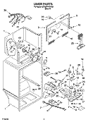 LINER PARTS Diagram and Parts List for 8ET8MTKXKT05  Whirlpool Refrigerator