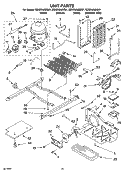 UNIT PARTS Diagram and Parts List for GD5RHAXNL01  Whirlpool Refrigerator