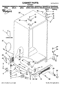 CABINET PARTS Diagram and Parts List for GS6NBEXRA02  Whirlpool Refrigerator