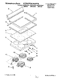 COOKTOP, LITERATURE Diagram and Parts List for KERC500YBL1  KitchenAid Range