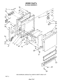 DOOR Diagram and Parts List for DU3040XP0  Whirlpool Dishwasher