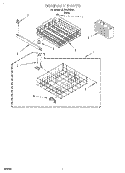 DISHRACK Diagram and Parts List for RUD4500DB4  Roper Dishwasher