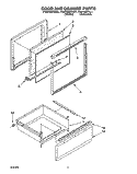 DOOR AND DRAWER Diagram and Parts List for FEP320YW1  Roper Range
