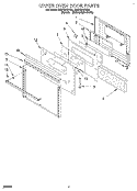 UPPER OVEN DOOR Diagram and Parts List for RB770PXYQ5  Whirlpool Wall Oven