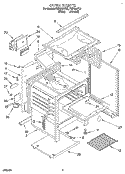 OVEN Diagram and Parts List for FGP325YL2  Roper Range