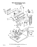 TOP AND CONSOLE , LITERATURE AND OPTIONAL Diagram and Parts List for LG5951XSW0  Whirlpool Dryer