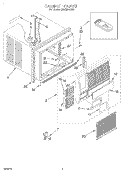 CABINET Diagram and Parts List for 4XACM14DD0  Whirlpool Air Conditioner