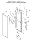 REFRIGERATOR DOOR Diagram and Parts List for GD27DFXFB02  Whirlpool Refrigerator