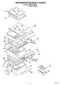 REFRIGERATOR SHELF Diagram and Parts List for 3XED5SHQKQ00  Whirlpool Refrigerator