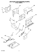 AIR FLOW AND CONTROL PARTS Diagram and Parts List for ACM082PS4  Whirlpool Air Conditioner