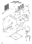 UNIT Diagram and Parts List for ET8FTKXKQ02  Whirlpool Refrigerator