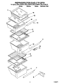 REFRIGERATOR SHELF PARTS Diagram and Parts List for ED2LHAXMB10  Whirlpool Refrigerator