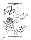 OVEN DOOR AND BROILER Diagram and Parts List for FGP315VW5  Roper Range
