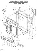REFRIGERATOR DOOR Diagram and Parts List for KTRS25KDAL01  KitchenAid Refrigerator