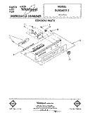 CONSOLE Diagram and Parts List for DU8300XT2  Whirlpool Dishwasher