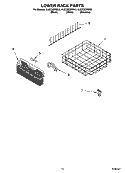 LOWER RACK PARTS, OPTIONAL PARTS (NOT INCLUDED) Diagram and Parts List for KUDC02IRBS3  KitchenAid Dishwasher