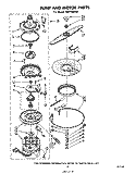 PUMP AND MOTOR Diagram and Parts List for SHF7884P0  Whirlpool Dishwasher