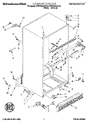 CABINET Diagram and Parts List for KTRS22MAWH12  KitchenAid Refrigerator