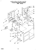 DISPENSER FRONT Diagram and Parts List for 4ED27DQXBN00  Whirlpool Refrigerator