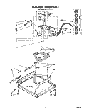 MACHINE BASE Diagram and Parts List for LA7680XTF1  Whirlpool Washer