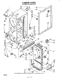 Part Location Diagram of 989920 Whirlpool Center Rail & Bracket Assembly (Coffee)