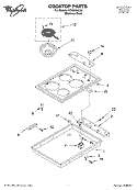 SECTION Diagram and Parts List for RCS3004LS0  Whirlpool Cooktop
