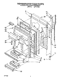 REFRIGERATOR DOOR Diagram and Parts List for KTRI18KAAL11  Whirlpool Refrigerator