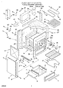 OVEN BODY Diagram and Parts List for RS385PXEQ1  Whirlpool Range