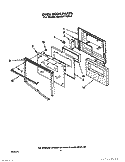 OVEN DOOR Diagram and Parts List for KEMI371XBL0  KitchenAid Microwave Oven Combo
