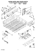 UPPER RACK AND TRACK PARTS Diagram and Parts List for KUDU03STBL3  KitchenAid Dishwasher