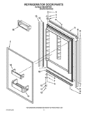 REFRIGERATOR DOOR PARTS Diagram and Parts List for KBLO36FTX05  KitchenAid Refrigerator