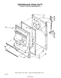 REFRIGERATOR DOOR Diagram and Parts List for ET18JMXRWR2  Whirlpool Refrigerator