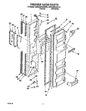 FREEZER DOOR Diagram and Parts List for RS22BRXAL01  Roper Refrigerator