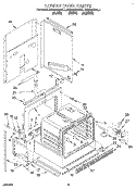 LOWER OVEN Diagram and Parts List for KEBS207BBL1  KitchenAid Wall Oven