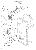 LINER Diagram and Parts List for 1VET27DKXGW0  Whirlpool Refrigerator