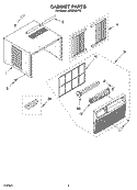 CABINET PARTS Diagram and Parts List for ACQ052PR2  Whirlpool Air Conditioner