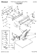 TOP AND CONSOLE, LIT/OPTIONAL Diagram and Parts List for TGDS680EQ0  Estate Dryer