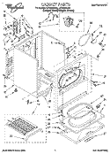 SECTION Diagram and Parts List for LET8858DZ0  Whirlpool Dryer