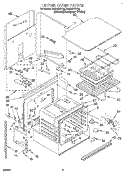 UPPER OVEN Diagram and Parts List for RB270PXYB0  Whirlpool Wall Oven