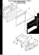 OVEN DOOR AND DRAWER Diagram and Parts List for FGS385BL0  Roper Range