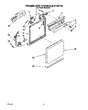 FRAME AND CONSOLE Diagram and Parts List for WU3000X3  Roper Dishwasher
