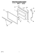 FREEZER DOOR Diagram and Parts List for RT18DKXKQ00  Roper Refrigerator