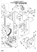 CABINET Diagram and Parts List for RGL4632BQ1  Roper Dryer