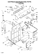 CONTROLS AND REAR PANEL Diagram and Parts List for LSR6334LQ0  Whirlpool Washer